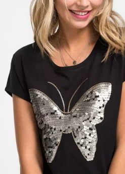 Sequin Butterfly Top -Lush Fit Store Sequin Butterfly Top921378FRSP W02