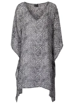 Sheer Printed Kaftan -Lush Fit Store Sheer Printed Kaftan914565FRSC