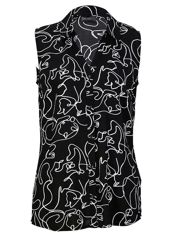 Sleeveless V-Neck Blouse 4 Sleeveless V-Neck Blouse - Image 2