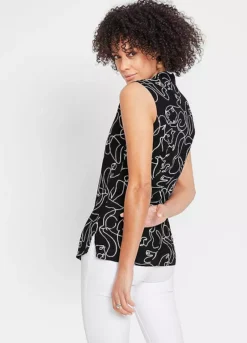 Sleeveless V-Neck Blouse 10 Sleeveless V-Neck Blouse -Lush Fit Store Sleeveless V Neck Blouse954536FRSP W01