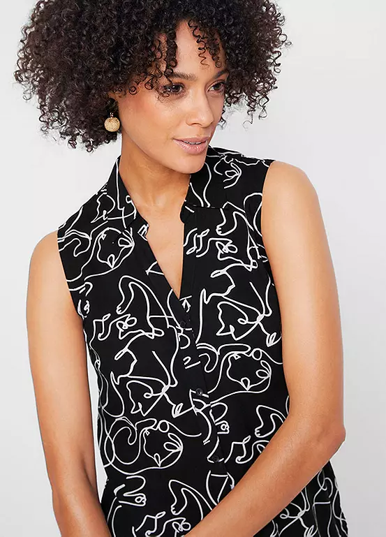 Sleeveless V-Neck Blouse 7 Sleeveless V-Neck Blouse - Image 5