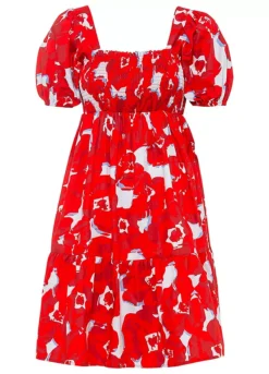 Smocked Floral Dress -Lush Fit Store Smocked Floral Dress975865FRSC