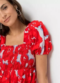 Smocked Floral Dress -Lush Fit Store Smocked Floral Dress975865FRSP W02