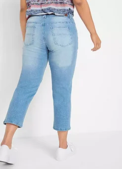 Soft Cropped Jeans -Lush Fit Store Soft Cropped Jeans920703FRSB W01