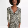 Sparkly Animal Print Party Dress -Lush Fit Store Sparkly Animal Print Party Dress923477FRSP