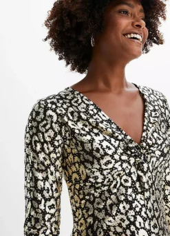 Sparkly Animal Print Party Dress -Lush Fit Store Sparkly Animal Print Party Dress923477FRSP W03