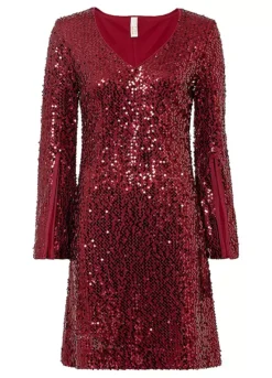 Split Sleeve Sequin Party Dress -Lush Fit Store Split Sleeve Sequin Party Dress979279FRSC