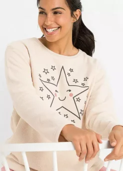 Star Print Fleece Pyjamas -Lush Fit Store Star Print Fleece Pyjamas933645FRSP W03