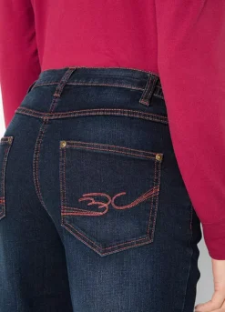 Stretchy Straight Leg Jeans -Lush Fit Store Stretchy Straight Leg Jeans912128FRSP W02