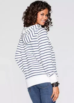 Stripe Jersey Hoodie -Lush Fit Store Stripe Jersey Hoodie905713FRSP W01