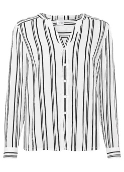 Stripy Button Blouse -Lush Fit Store Stripy Button Blouse929686FRSC