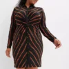 Stripy Button Through Shirt Dress -Lush Fit Store Stripy Button Through Shirt Dress944406FRSB