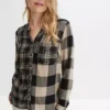 Sustainable Check Long Sleeve Blouse -Lush Fit Store Sustainable Check Long Sleeve Blouse946990FRSP