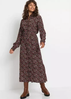 Sustainable Floral Print Midi Dress