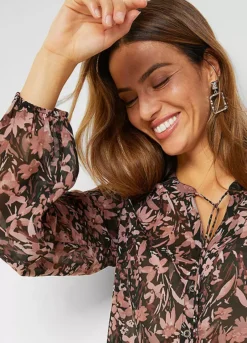 Tassel Tie Blouse -Lush Fit Store Tassel Tie Blouse974575FRSP W02