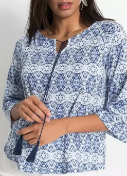 Tassel Tie Tunic -Lush Fit Store Tassel Tie Tunic958379FRSP W02