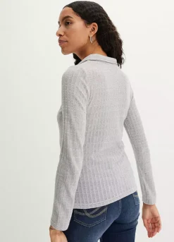 Textured Jersey Blouse -Lush Fit Store Textured Jersey Blouse947328FRSP W01