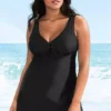 Tie Front Swim Dress -Lush Fit Store Tie Front Swim Dress948033FRSB