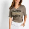 V-Neck Glitter Print T-Shirt -Lush Fit Store V Neck Glitter Print T Shirt913415FRSP