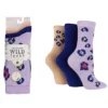 Wild Ladies Pack Of 3 Bamboo Jacquard Socks -Lush Fit Store Wild Ladies Pack of 3 Bamboo Jacquard Socks60C843FRSC