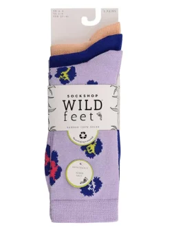 Wild Ladies Pack Of 3 Bamboo Jacquard Socks -Lush Fit Store Wild Ladies Pack of 3 Bamboo Jacquard Socks60C843FRSC W02