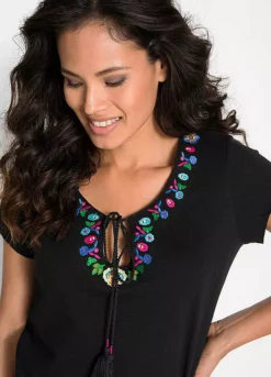 Bonprix Embroidered Tunic Dress -Lush Fit Store bonprix Embroidered Tunic Dress914260FRSP W02