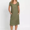 Bonprix Linen Blend Dress -Lush Fit Store bonprix Linen Blend Dress959341FRSP