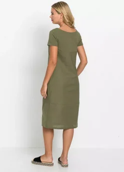 Bonprix Linen Blend Dress -Lush Fit Store bonprix Linen Blend Dress959341FRSP W01