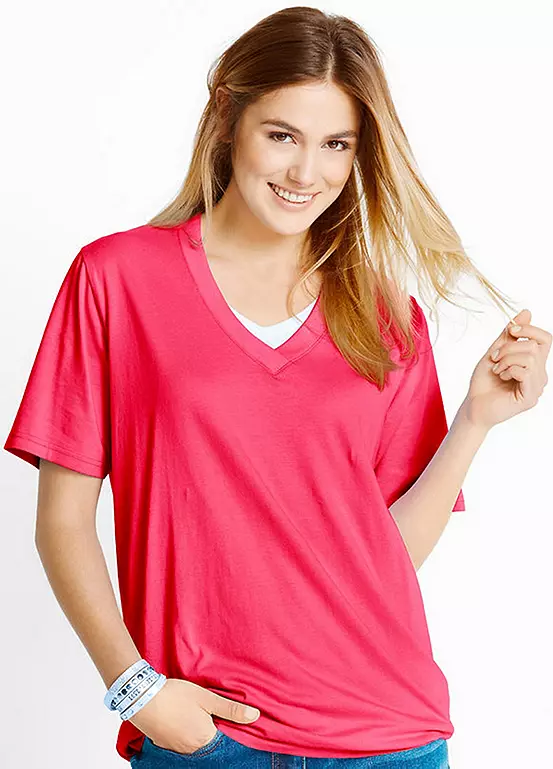 Bonprix Pack Of 5 Essential V-Neck T-Shirts 4 Bonprix Pack Of 5 Essential V-Neck T-Shirts - Image 2